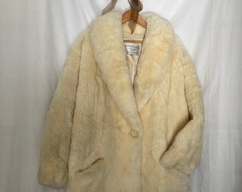 Vintage Women's Long Borg Coat by Gloria Vanderbilt