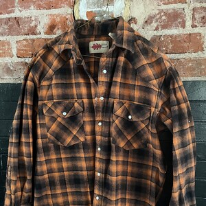 Vintage Plaid Heavyweight Cotton Mens Shirt/Shirtjacket SizeL image 2