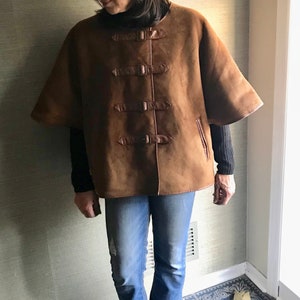 Vintage Womens Suede Jacket/Cape Style Jacket image 1