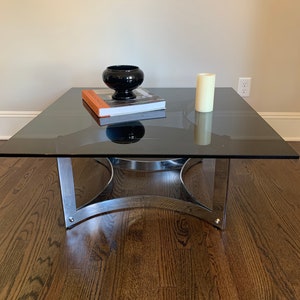 Smoked glass store end table