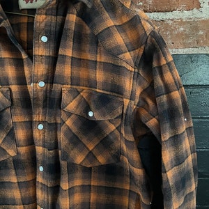 Vintage Plaid Heavyweight Cotton Mens Shirt/Shirtjacket SizeL image 8