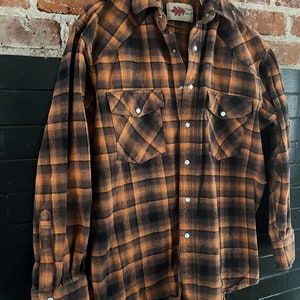 Vintage Plaid Heavyweight Cotton Mens Shirt/Shirtjacket SizeL image 4