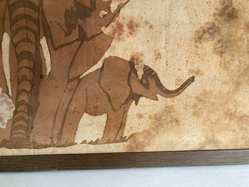 1970's Batik Elephant Artwork image 2