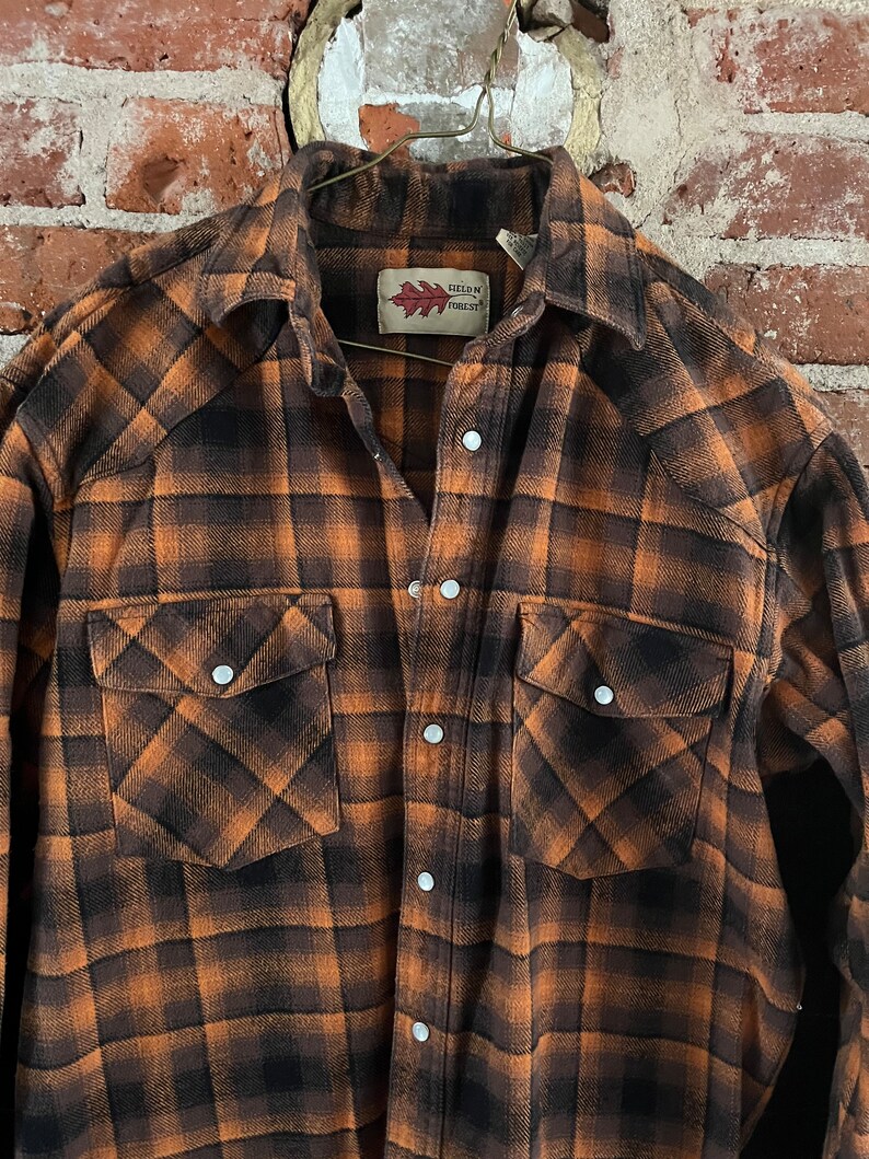 Vintage Plaid Heavyweight Cotton Mens Shirt/Shirtjacket SizeL image 7