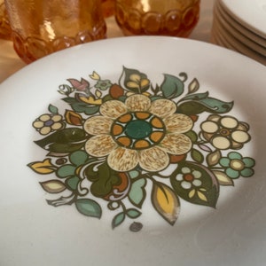 Vintage Royal Doulton Forest Flower Dinnerware: Mid Century Modern Plates