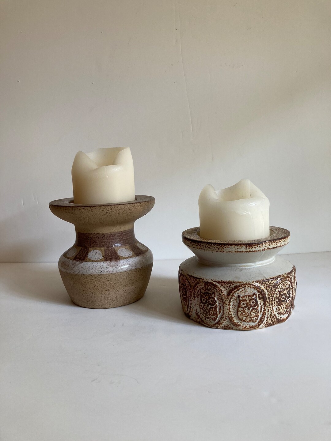 Vintage Japanese Candle Holder Cermaic Candle Holder Pillar Etsy