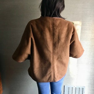 Vintage Womens Suede Jacket/Cape Style Jacket image 4