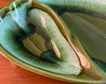 Vintage Green and Aqua Chip Bowl