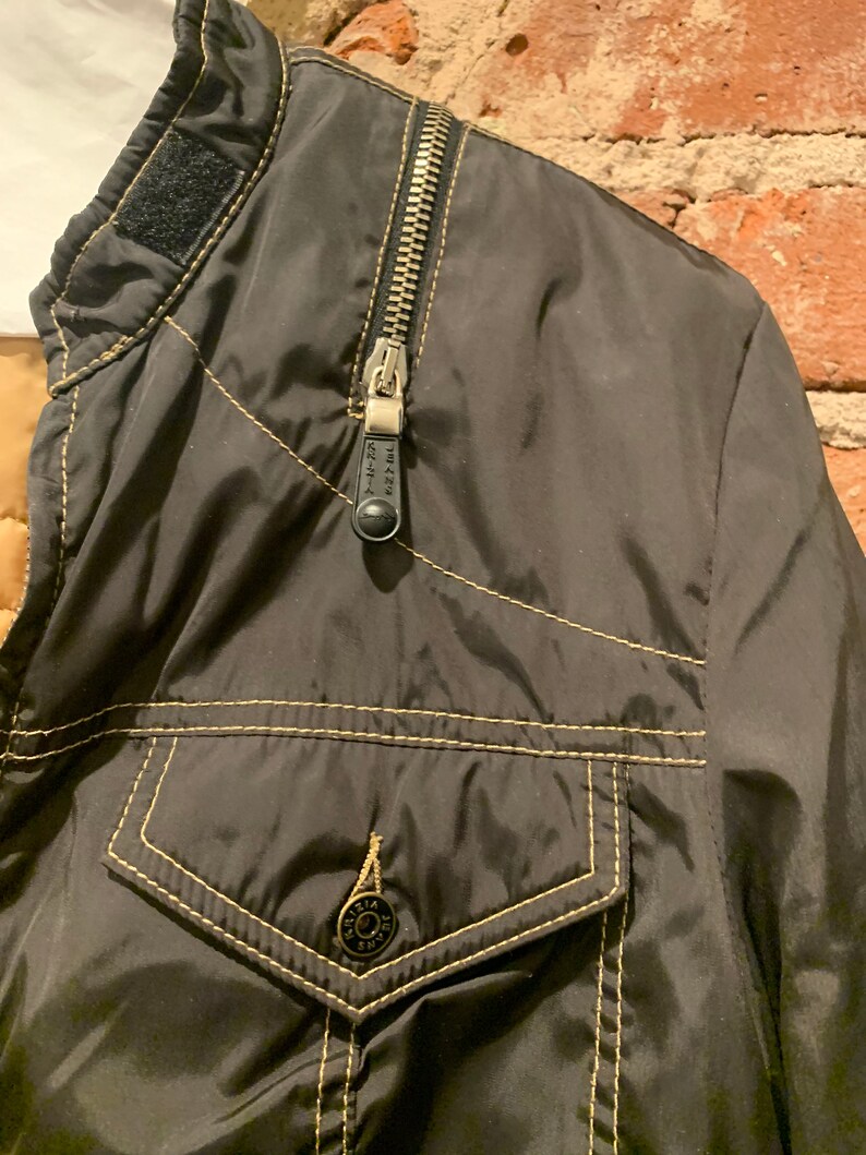 Vintage Krizia Jeans Womens Short Jacket/Motorcycle Style/Black Jacket Made in Italy image 4