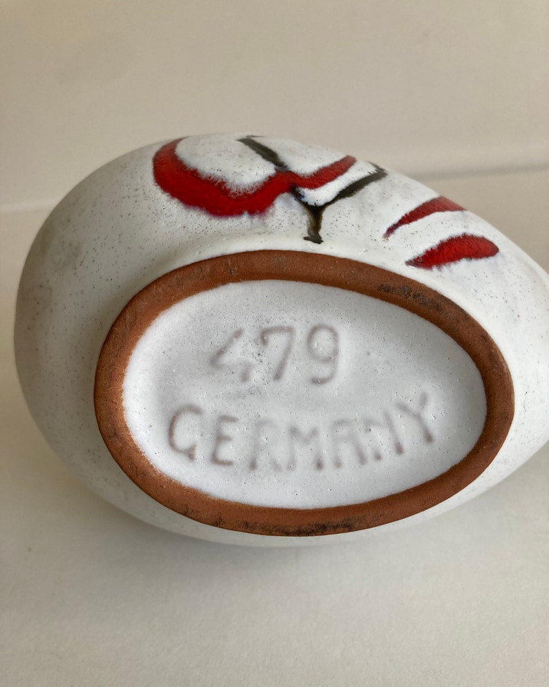 Vintage MCM Handmade Glazed Pottery Pitcher Made in Germany image 4