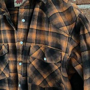 Vintage Plaid Heavyweight Cotton Mens Shirt/Shirtjacket SizeL image 5