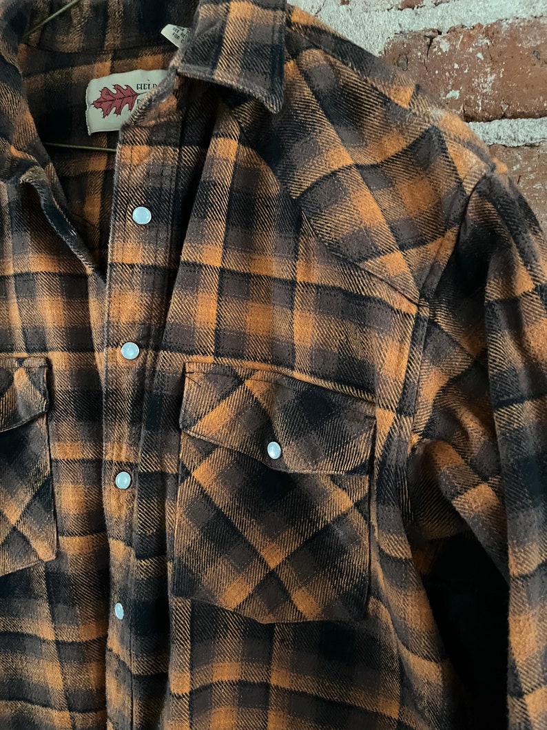 Vintage Plaid Heavyweight Cotton Mens Shirt/Shirtjacket SizeL image 5