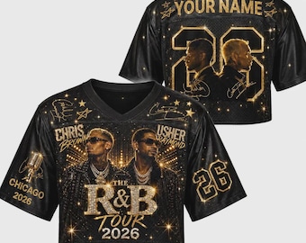 Custom Usher & Chris Brown RnB Tour Crop Jersey, Personalized Raymond Brown Concert Fan Top 2026
