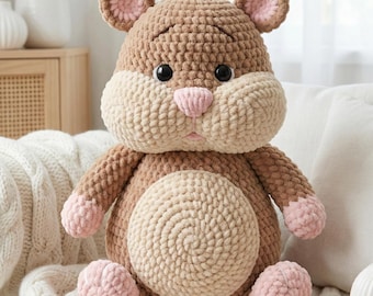 Hamster Crochet Pattern Amigurumi Plush PDF Download Toy