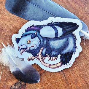 Possum Pigeon Trash Gryphon Vinyl Sticker
