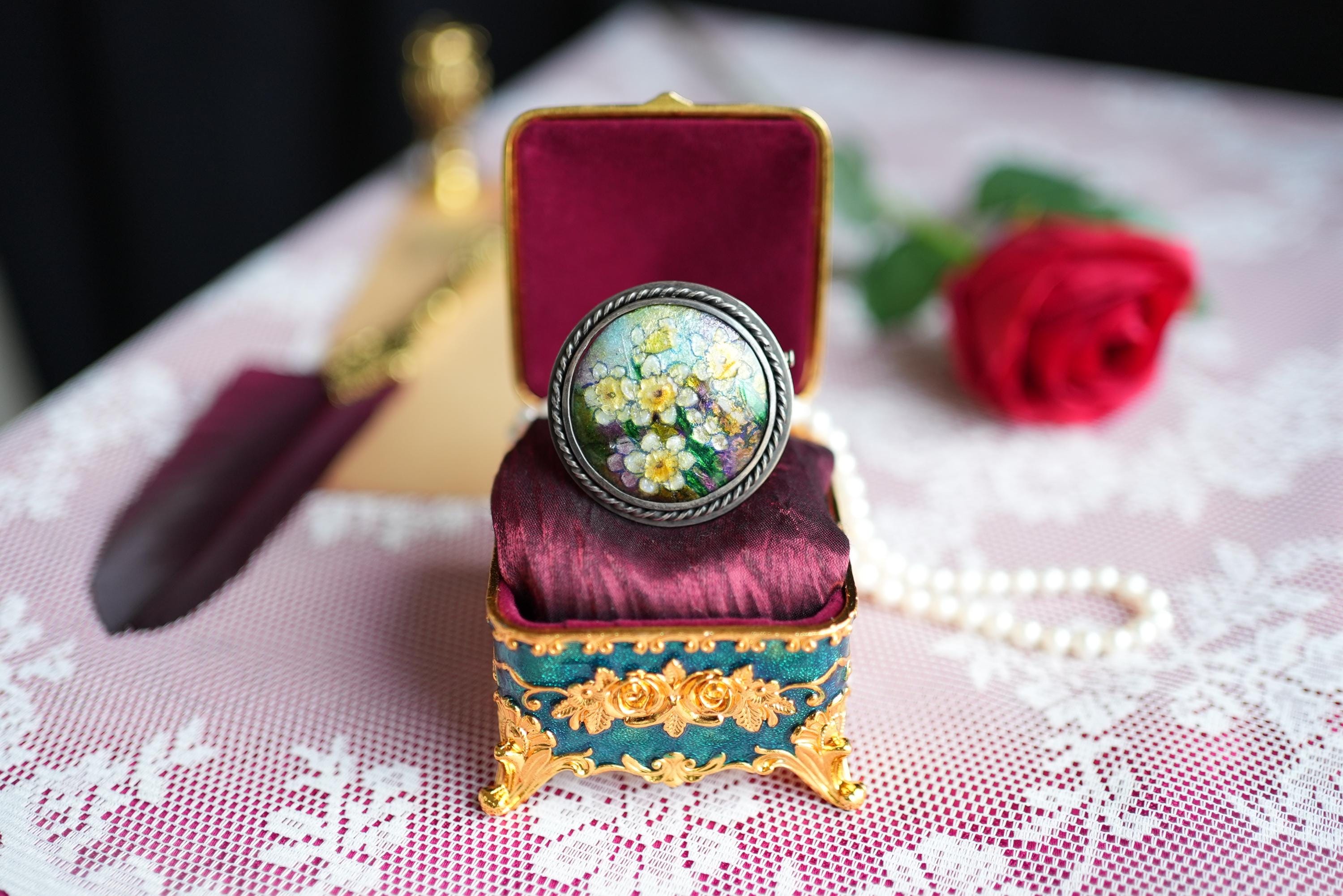 Broche vintage B. Veisbrot Limoges , émaux - Montres & Bijoux Broche vintage B. Veisbrot Limoges , émaux - Montres & Bijoux