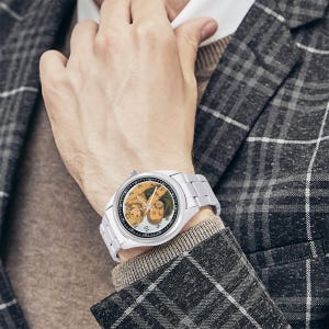 Esfera de reloj personalizada • Reloj personalizado • Reloj de pulsera con foto personalizada • Regalo para el Día del Padre • Regalo de aniversario único • Regalo para él/ella imagen 16