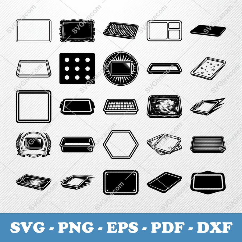 Baking Sheet SVG Bundle, 42 Cookie Sheet Silhouette Designs, Baking Pan ...