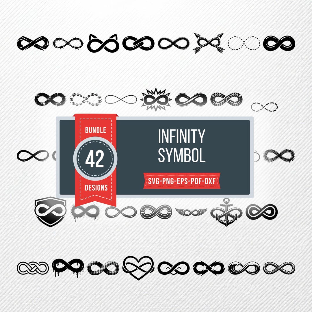Infinit Dxf Infinity Symbol SVG Bundle | 42 Vector Clipart PNG PDF Eps Dxf ...