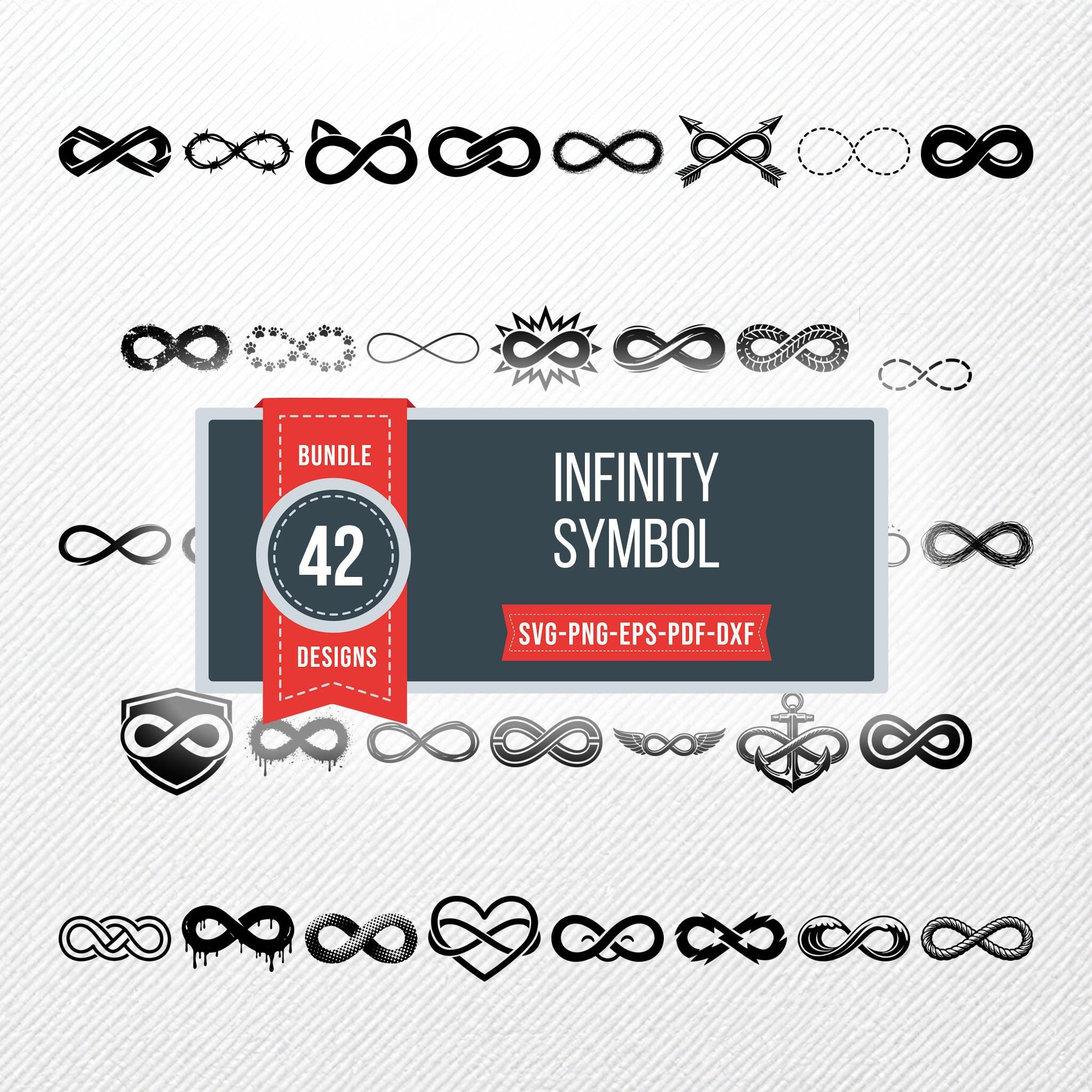 Infinity Symbol SVG Bundle | 42 Vector Clipart PNG PDF Eps Dxf ...