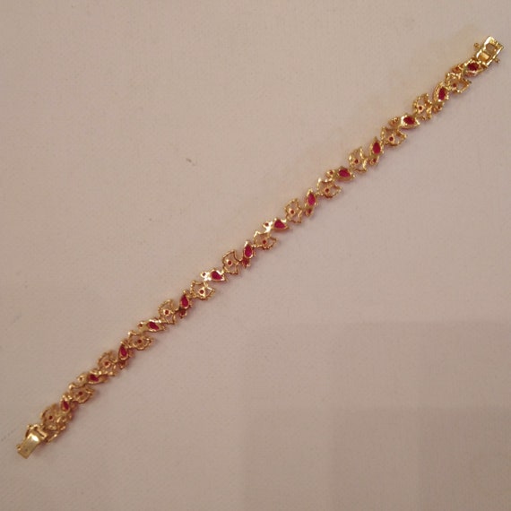Pink Ruby Narrow Bracelet in Gift (or Storage) Bo… - image 5