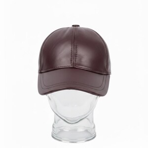 Genuine Leather Cap Leather American Baseball Cap Handmade Leather Cap Unisex Baseball Cap Modern Leather Hat Streetwear Leather Cap image 5