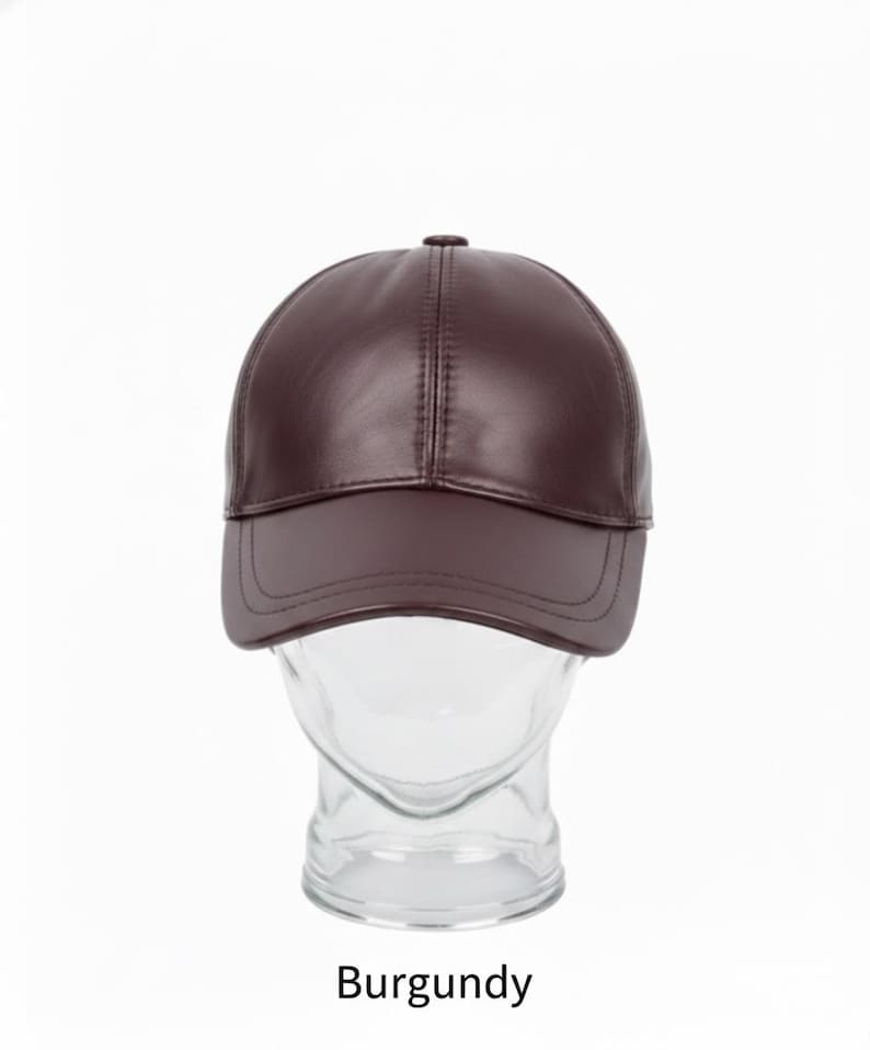 Genuine Leather Cap Leather American Baseball Cap Handmade Leather Cap Unisex Baseball Cap Modern Leather Hat Streetwear Leather Cap image 5