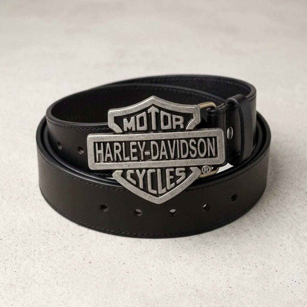Harley-Davidson Gothic Cross Belt Buckle with Pink Crystals & Brown Leather Belt Gothic cross belt - Gem main image 4