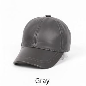 Genuine Leather Cap Leather American Baseball Cap Handmade Leather Cap Unisex Baseball Cap Modern Leather Hat Streetwear Leather Cap image 8