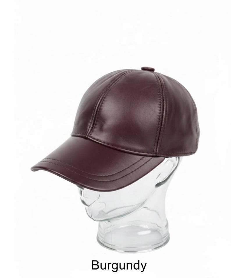 Genuine Leather Cap Leather American Baseball Cap Handmade Leather Cap Unisex Baseball Cap Modern Leather Hat Streetwear Leather Cap image 10