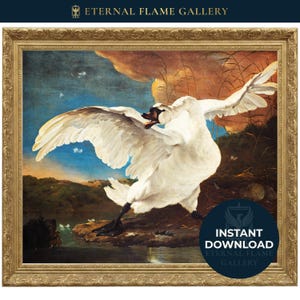 Jan Asselijn - Il cigno minacciato / Opera d'arte olandese dell'età d'oro stampabile in alta risoluzione