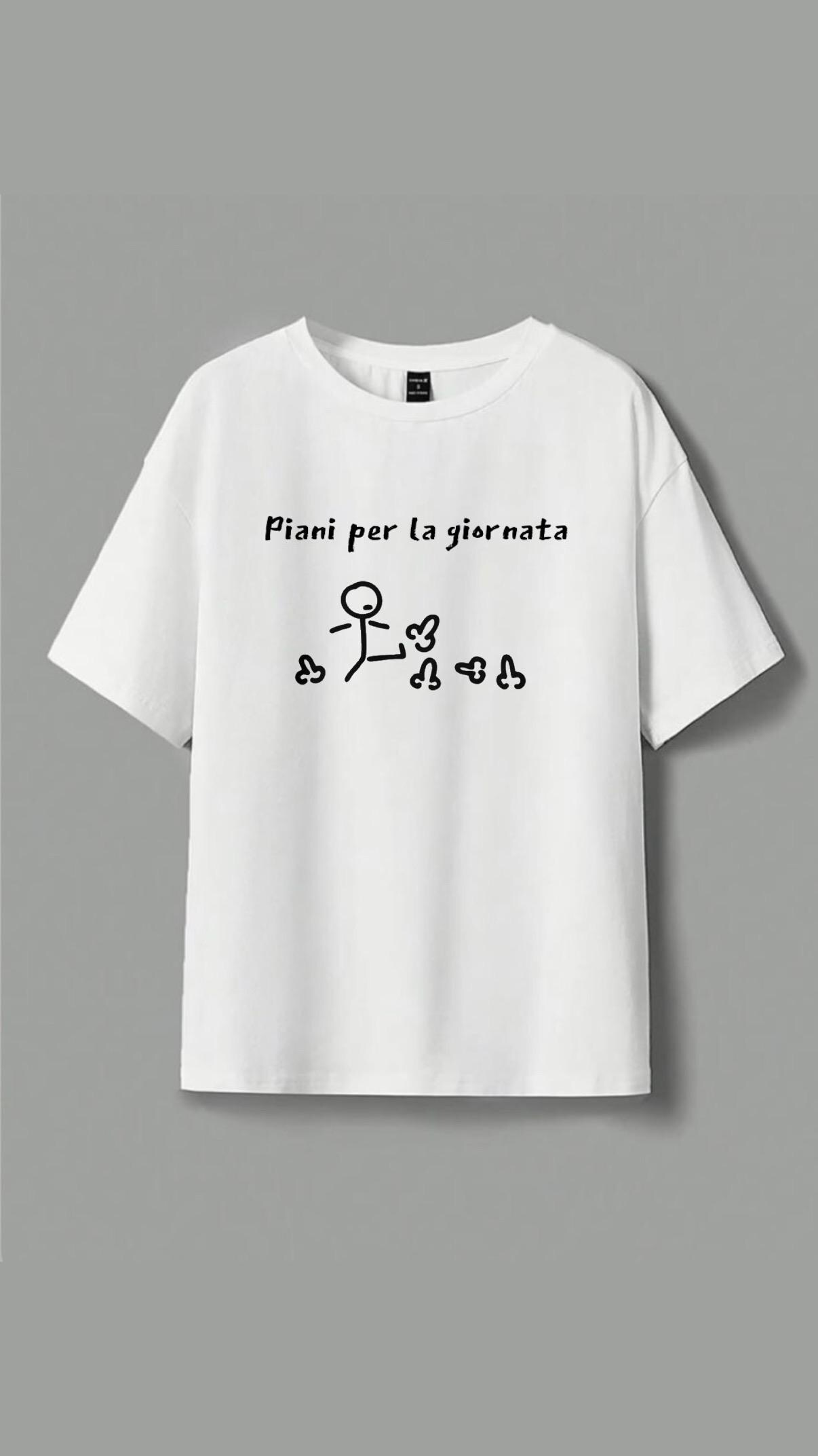 Floerns T-shirt a maniche corte da uomo con stampa grafica a righe girocollo, nero, M