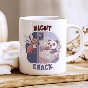Taza para los que odian los mosquitos. Divertido regalo para los que sufren la gula nocturna de los mosquitos.