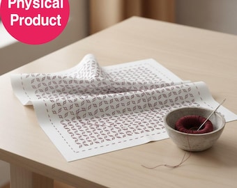 Sashiko Embroidery 28 Pattern Sampler 35x35cm