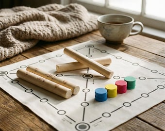 Yut Nori: koreańska rodzinna gra strategiczna z planszą płócienną