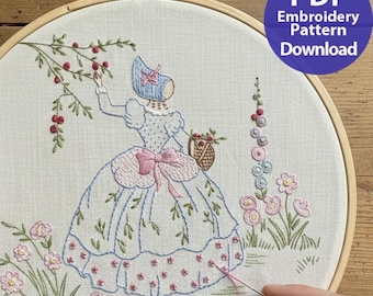 Wzór haftu „Krynolina Dama” – odrestaurowany wzór Southern Belle