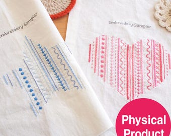 Próbnik haftu dla początkujących: serce i gwiazda, produkt fizyczny