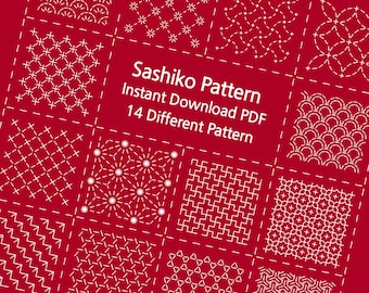 14 japońskich wzorów haftu sashiko – wzory geometryczne (tom 2)