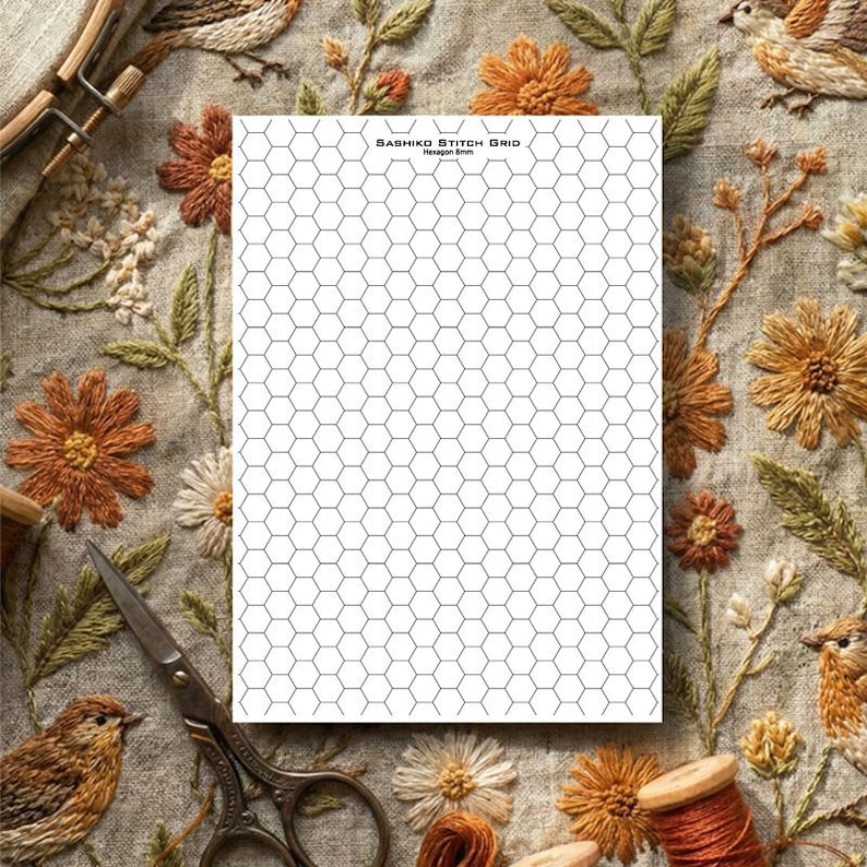 Sashiko Stitch Grid Patterns, Geometric Embroidery Guide (PDF Download ...