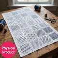 Sashiko Embroidery Sampler – 28 Japanese Pattern Fabric Panel product logo