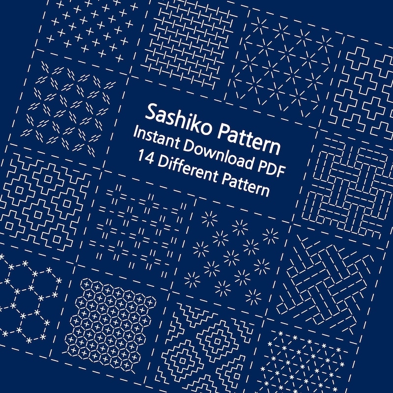 Motifs Sashiko Imprimer