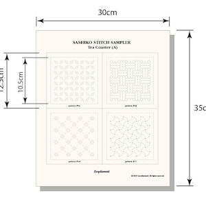 Sashiko Tea Coaster Kit – 8 Japanese Embroidery Designs image 6