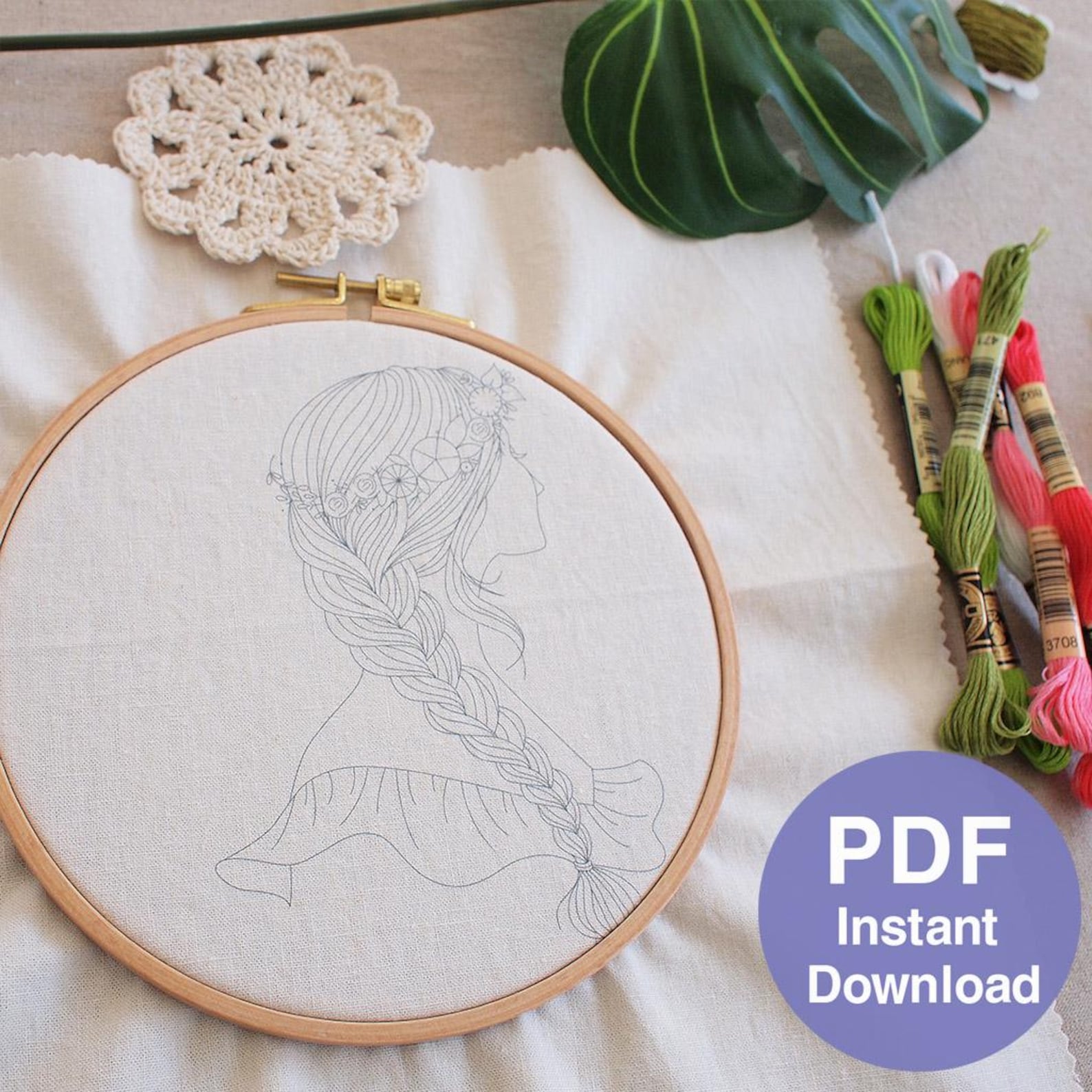 Anne Embroidery Pattern PDF - Beginner's Guide With 32 Basic Stitches ...
