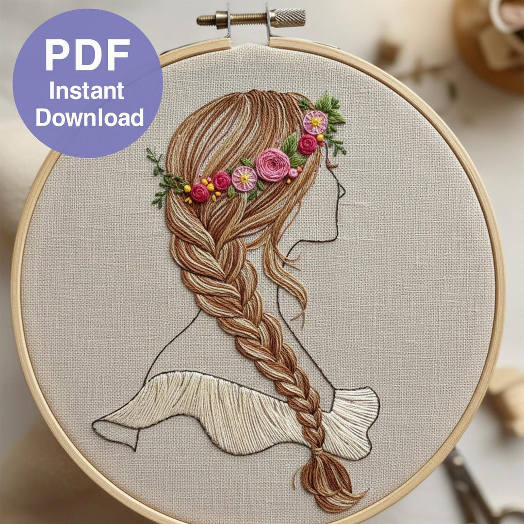 Anne Embroidery Pattern PDF - Beginner's Guide With 32 Basic Stitches ...