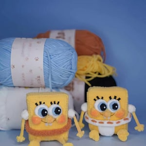 MUSTER: Magie Cheeky SpongeBob Patrick Crochet Amigurumi Häkelanleitung, Lustiges Amigurumi, einzigartiges handgemachtes Geschenk （PDF)Kein fertiges Produkt