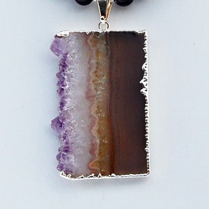 Amethyst Druzy Crystal Sterling Silver Pendant Necklace image 5