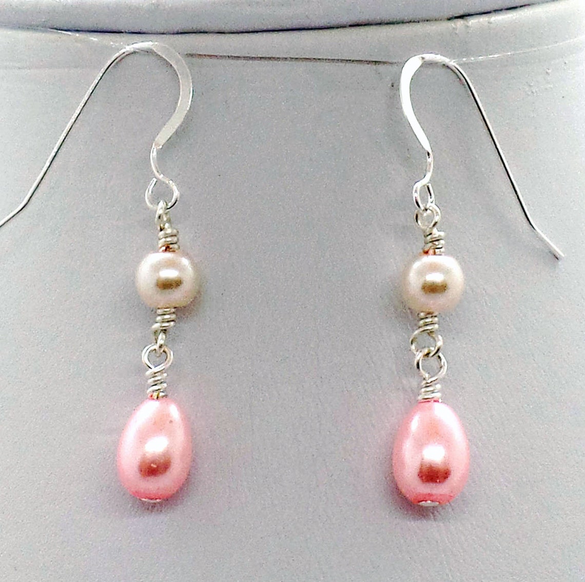 Dolci Rose Gold Crystal and Teardrop Pearl Bridal Jewellery Set