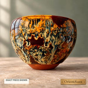 Wood-Fired Jianzhan Tea Bowl, Ye Lixiao, 5 oz Kiln-Change Gongfu Cup, Exact Piece Shown, Maker Mark, Certificate & Presentation Gift Box Set