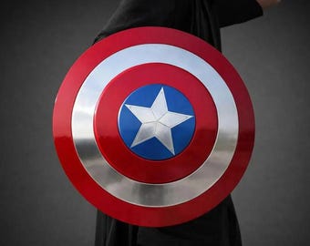 Handmade Captain America Shield: Metal Prop Replica, Cosplay Shield