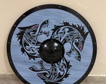 Medieval Wooden Viking Shield Decorative Battle Ready| Home Decor Item